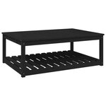 vidaXL Table de jardin noir 121x82 5x45 cm bois massif de pin