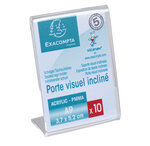 Lot De 10 Porte-étiquettes A9 Vertical - Cristal - X 20 - Exacompta
