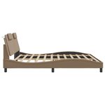 vidaXL Cadre de lit sans matelas cappuccino 200x200 cm similicuir