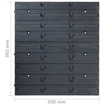 vidaXL Kit de bacs de stockage et panneaux muraux 29 Pièces rouge et noir