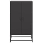 vidaXL Buffet haut noir 68 5x38 5x123 5 cm acier