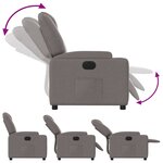 vidaXL Fauteuil inclinable électrique Taupe Tissu