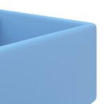 vidaXL Lavabo carré à trop-plein Bleu clair mat 41x41 cm Céramique