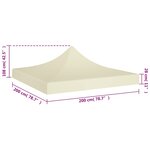 vidaXL Toit de tente de réception 2x2 m Crème 270 g/m²