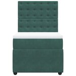 vidaXL Sommier à lattes de lit et matelas Vert foncé 80x200 cm Velours