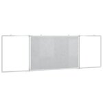 vidaXL Tableau blanc magnétique pliable 160x50x1 7 cm aluminium
