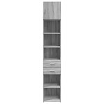 vidaXL Armoire de rangement mince sonoma gris 40x42 5x225 cm