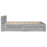 vidaXL Cadre de lit avec tête de lit sonoma gris 140x190 cm