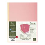 Paquet de 25 chemises dos toilé Forever® 320g/m2 - 24x32cm - Rose EXACOMPTA