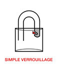 THIRARD - Cadenas à clé Type 1  laiton  intérieur  anse acier  75mm  2 clés