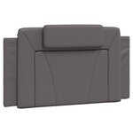 vidaXL Cadre de lit avec lumières LED gris 100x200 cm similicuir