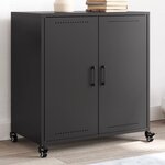 vidaXL Buffet noir 68 5x39x72 cm acier laminé à froid