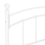 vidaXL Cadre de lit sans matelas blanc métal 140x200 cm