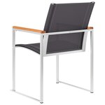 vidaXL Chaises de jardin 4 Pièces Textilène et acier inoxydable Gris