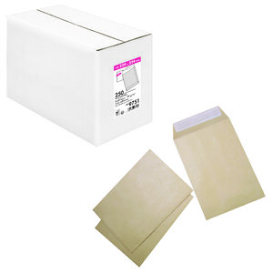 Lot de 250 pochettes kraft 229x324 90g Autocol avec bandes
