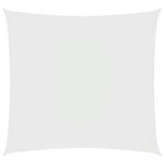 vidaXL Voile de parasol tissu oxford carré 2x2 m blanc