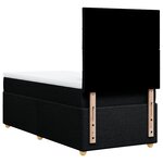 vidaXL Sommier à lattes de lit avec matelas Noir 90x200 cm Tissu