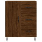 vidaXL Buffet haut Chêne marron 69 5x34x180 cm Bois d'ingénierie