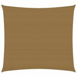 vidaXL Voile d'ombrage 160 g/m² Taupe 2 5x2 5 m PEHD