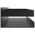 vidaXL Étagère de douche noir mat acier inoxydable 304 brossé
