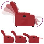 vidaXL Fauteuil inclinable électrique rouge similicuir