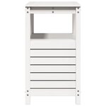 vidaXL Table de rempotage avec étagères blanc bois massif de pin