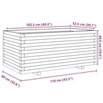 vidaXL Jardinière 110x60x49 5 cm bois de pin massif