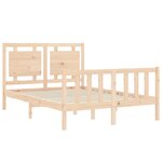 vidaXL Cadre de lit avec tête de lit 120x200 cm bois massif