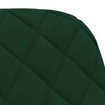 vidaXL Chaises pivotantes à manger lot de 2 Vert foncé Velours