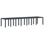 Ensemble de salle à manger jardin 15 pièces avec coussins Anthracite Poly Rattan