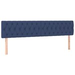 vidaXL Sommier à lattes de lit avec matelas Bleu 200x200 cm Tissu
