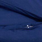 vidaXL Ensemble de housse de couette Bleu marine 200x200 cm Microfibre