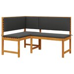 Ensemble de jardin 4 pièces en bois d'acacia avec coussins