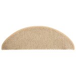 vidaXL Tapis d'escalier autocollants 15 Pièces 65x21x4 cm Beige clair