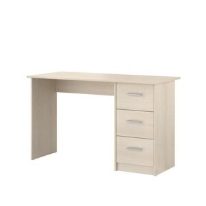 ESSENTIELLE Bureau 3 tiroirs - Décor acacia clair - L 121,2 x P 74,3 x H 55 cm