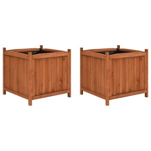 vidaXL Jardinières surélevées 2 Pièces 50x50x50 cm Bois de sapin