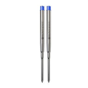 Blister 2 recharges gel bleu pointe moyenne compatible avec Sheaffer MONTEVERDE