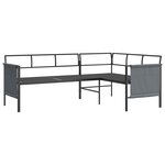 vidaXL Ensemble de salle à manger de jardin 2 Pièces anthracite acier