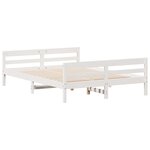 vidaXL Cadre de lit sans matelas blanc 120x200 cm bois de pin massif