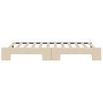 vidaXL Lit de jour avec lit gigogne crème 100x200 cm tissu