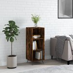 vidaXL Armoire à étagères chêne fumé 34 5x32 5x90 cm bois d'ingénierie