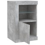 vidaXL Armoire latérale avec lumières LED gris béton bois d'ingénierie