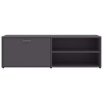 vidaXL Meuble TV Gris 120x34x37 cm Bois d’ingénierie