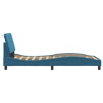 vidaXL Cadre de lit avec tête de lit bleu 90x190 cm velours