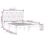 vidaXL Cadre de lit Blanc Bois de pin massif 150x200 cm Très grand