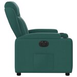 vidaXL Fauteuil inclinable électrique Vert foncé Tissu