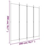 vidaXL Cloison de séparation 4 panneaux Anthracite 200x200 cm Tissu