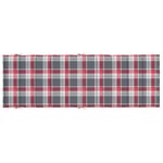 vidaXL Coussin de chaise longue à carreaux rouge 186x58x4 cm