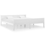 vidaXL Cadre de lit Bois de pin massif Blanc 180x200 cm