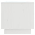 vidaXL Meuble TV Blanc 90x35x35 cm Bois de pin massif